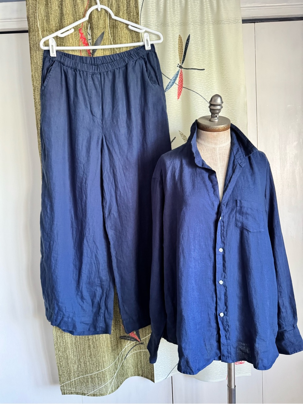 Frank & Eileen Indigo Blue Linen Pant Set